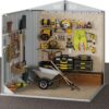 Aoxun 6.2×4 FT Shed Outdoor Storage Shed Metal Garden Shed with Lockable Doors & Slooping Roof Tool Shed Bike Shed for Backyard, Patio, Poolside (Brown)
