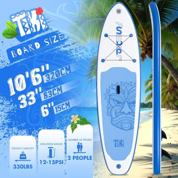 7dcd9121eedc426290410b147b250201 FunWater Inflatable Ultra-Light Stand Up Paddle Board for All Skill Levels with Premium SUP Paddleboard Accessories,Non-Slip Comfort Deck for Youth & Adults