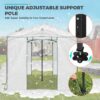 EAGLE PEAK 6×4 Portable Walk-in Greenhouse, Pop-up Indoor Outdoor Garden Green House, Zippered Door and Windows, PE Cover, White