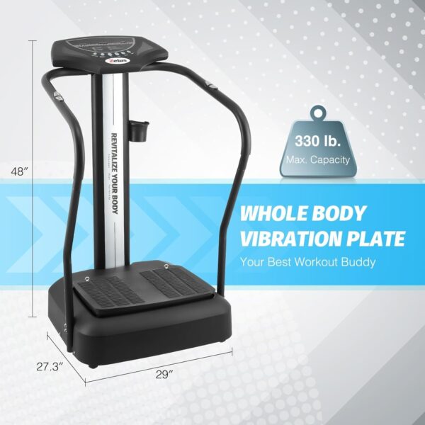 7e0a8d19d2f941b99c027d62b050e9bc Whole Body Vibration Plate, 500W Vibration Plate Exercise Machine with 99 Levels 3 Preset Modes & 2 Resistance Bands, Training Fitness Vibration Platform Machine for Home Gym with 330lb Capacity