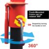 Pismire Winch Versatile 0.5T Folding Truck-Mounted Bed Crane Hoist Lift Pickup with Electric Winch 3500 lb 12V, Painted Steel 1100 lb Pickup 360° Swivel Base