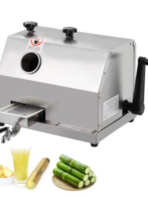 Manual Sugar Cane Juicer Machine, Sugar Cane Press with 3 Stainless Steel Drums and 2.4-inch Large Inlet, Sugarcane Juice Machine with 110LBS/H, Suitable for Home/Commercial Use