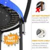 JUMPZYLLA Trampoline 8FT 10FT 12FT 14FT 15FT 16FT Trampoline with Enclosure – Recreational Trampolines with Ladder and AntiRust Coating, ASTM Approval Outdoor Trampoline for Kids