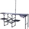GCI OUTDOOR Master Cook Station | Portable Folding Kitchen Table with Soft Shell Sink, Heat Resistant Tabletop & Telescoping Lanter Pole, Perfect for Camping Trips