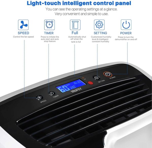 7f146ec33b8548749ce75ca115286da9 30 Pint Dehumidifier for Home Basements Bedroom Garage, Mid-Size Portable with Continuous Drain Hose Outlet and Wheel, 4 Gallons/Day Intelligent Humidity Control for Space Up to 1500 Sq Ft