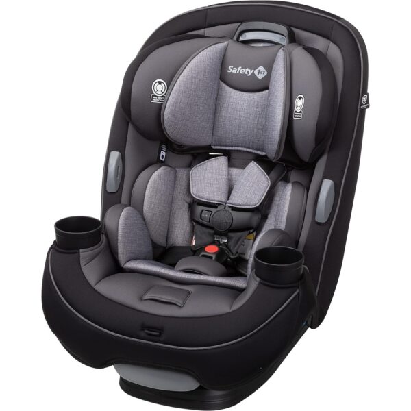 Grow and Go All-in-One Slim Convertible Car Seat, Rear Facing, 5-40 lbs, Forward Facing (30–65 lbs), High Back Booster Seat 40-100 pounds, Aqua Pop