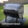 Griller Portable Charcoal Grill and Side Fire Box 17-in W Black Barrel Charcoal Grill