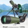 Gosky Updated 20-60×85 Dual Focusing Spotting Scopes with Tripod, Carrying Bag and Quick Phone Holder – BAK4 High Definition Waterproof Spotter Scope for Bird Watching Wildlife Scenery