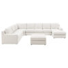 166′′ Wide Microfiber/Microsuede Left Hand Facing Modular Corner Sectional with Ottoman