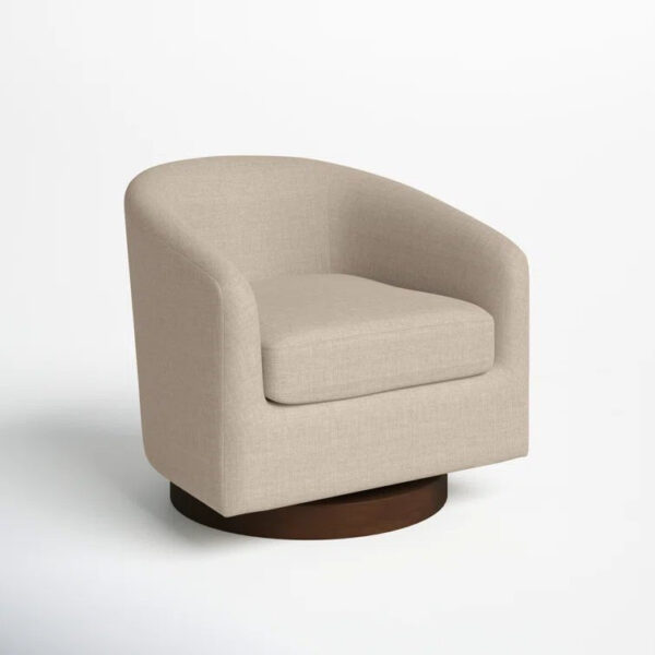 7f7e8322e0dc41b2a6cc269da0fba367 Upholstered Swivel Barrel Chair