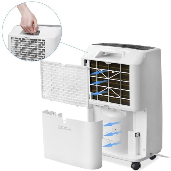 8023c38e82f44f1aada514a7fb92251a 30 Pint Dehumidifier for Home Basements Bedroom Garage, Mid-Size Portable with Continuous Drain Hose Outlet and Wheel, 4 Gallons/Day Intelligent Humidity Control for Space Up to 1500 Sq Ft