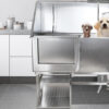 Professional Stainless Steel Dog Grooming Tub with Ramp, Faucet & Sprayer – 50” Pet Wash Station