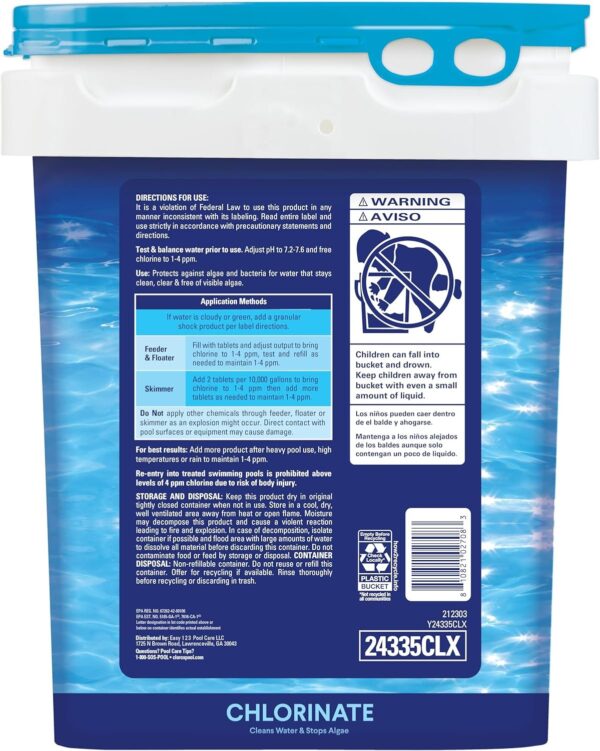 80e7106a4256434bb33a6a2f9420fb9f Plus 3” Chlorinating Tablets, Individually Wrapped, Kills Bacteria & Stops Algae (35 LB)