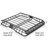 Heavy Duty Vehicle Roof Cargo Basket with Wind Fairing