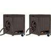 125′ Aquawinder Auto Rewind Water Powered Yard Hose Reel, Java (2 Pack)