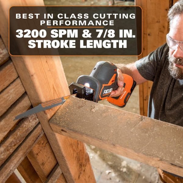 817628d452d147548b2ce1ef9fe8eefc RIDGID R8648B 18V SubCompact Brushless Cordless One-Handed Reciprocating Saw (Tool Only)