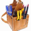 IDEAL Tan Leather 10.75-in Electrician s Tote