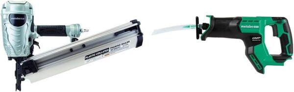 Framing Nailer, Pro Preferred Brand of Pneumatic Nailers, 21 Degree Magazine, Accepts 2-Inch to 3-1/2-Inch Plastic Collated Nails, Ideal for Framing, Flooring, & Roof Decking, NR90AES1
