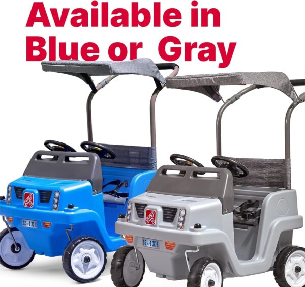 82d6d45621234fd19f9cfc2ba3cd2e23 Step2 Side-by-Side Push Around SUV, Kids Push Car, 2 Seats, Stroller Substitute, Includes Seat Belts & Horns, Made of Durable Plastic, Max Weight 100 lbs., For Toddlers 1.5-5 Years Old, Blue
