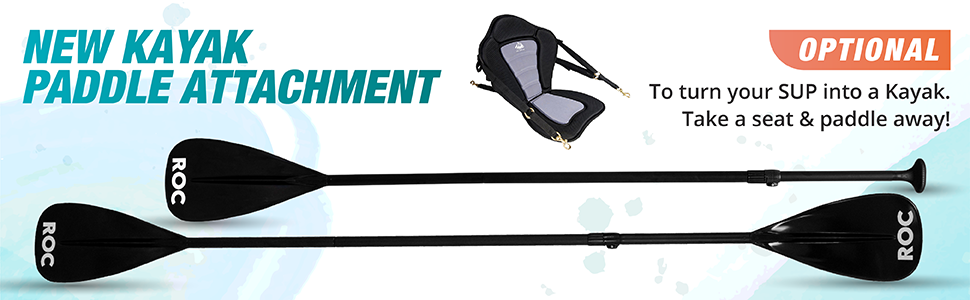 optional kayak seat and paddle