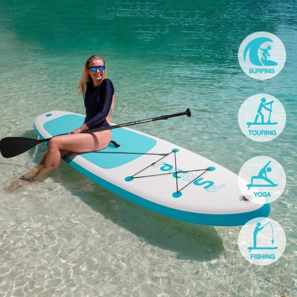 8356210c5ac44bf0bc5046b2d6604cd7 FunWater Inflatable Ultra-Light Stand Up Paddle Board for All Skill Levels with Premium SUP Paddleboard Accessories,Non-Slip Comfort Deck for Youth & Adults