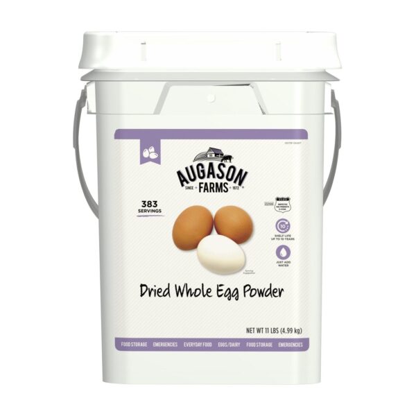 8366712119d540cb9a8042d76ca27609 Augason Farms Dried Whole Egg Powder Emergency Food Supply 11 Pound 4-Gallon Pail 383 Servings
