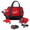 3650-21P M18 18-Volt Lithium-Ion Compact Brushless Cordless 1/4 in. Impact Driver Kit with One 2.0 Ah Battery, Charger Tool Bag