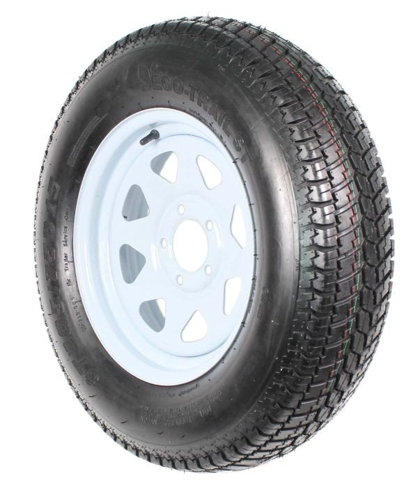 839e476445f2443c980bac2197373635 2-Pack Trailer Tire On Rim ST205/75D15 205/75 D 15 in. LRC 5 Hole White Spoke