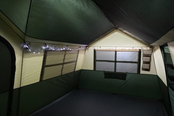 83b2ee28439d479e9d4cf6ed35624470 Hazel Creek 12 Person Cabin Tent, 3 Rooms, Green