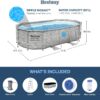 Bestway Oval Above Ground Pool Set (10′ x 6’7′′ x 33′′)| Includes Filter Pump & ChemConnect Dispenser