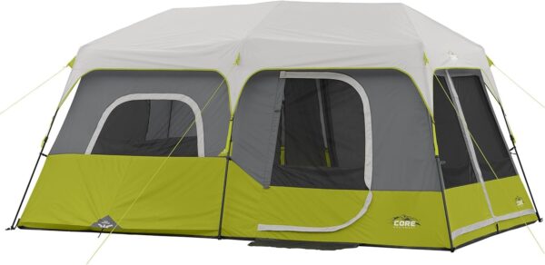 Core 9 Person Instant Cabin Tent – 14′ x 9′, Green (40008)