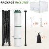 EAGLE PEAK 6×4 Portable Walk-in Greenhouse, Pop-up Indoor Outdoor Garden Green House, Zippered Door and Windows, PE Cover, White