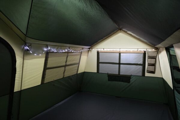 850569af27564431b590be732cd6862e Hazel Creek 12 Person Cabin Tent, 3 Rooms, Green