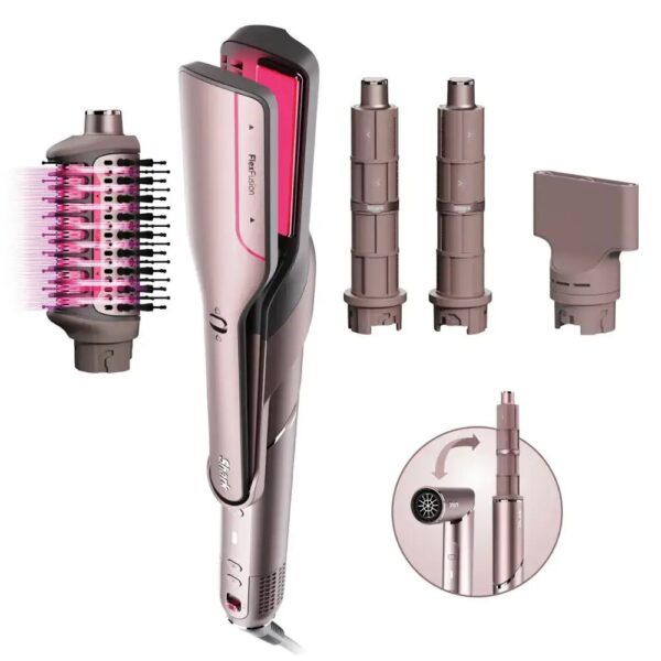 Shark FlexFusion Straight Air + Ceramic Styling Drying System with Scalp Shield Mode Cosmic Blush