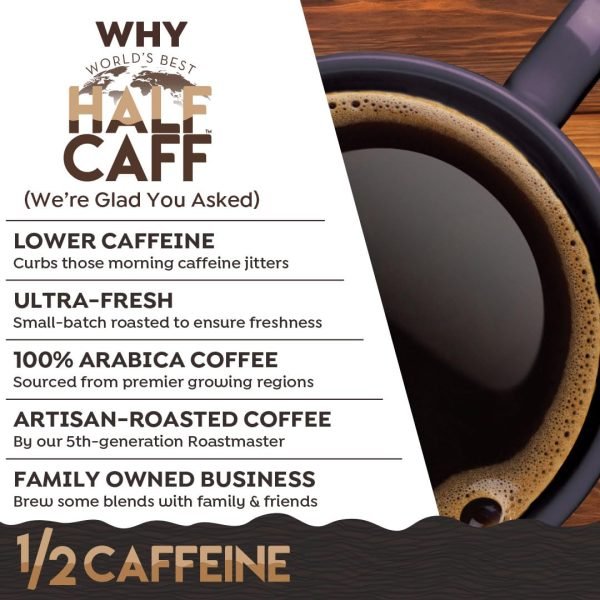 8548a584b38e46b196c36e566ee161ee World s Best Half Caff Dark Roast Coffee 100ct. Solar Energy Produced Recyclable Single Serve Dark Roast Coffee Pods