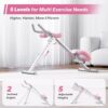 Ab Workout Equipment, Adjustable Ab Trainer Machine for Abs Workout at Home Gym, Foldable, Knee Protection, Abdominal Trainer for Stomach Workout