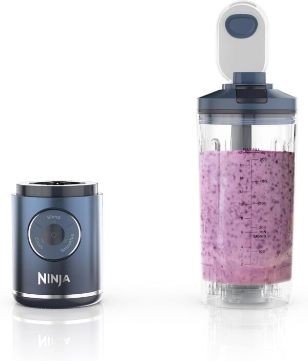 Ninja Blast Max, Portable Blender + Twist & Go, Personal Blender, Ninja Blender, Smoothie, Blend, Ice Crush, 3 Programs, Cordless, 22oz removable Vessel, Dishwasher Safe, Leakproof, Sea Glass, BC251MT