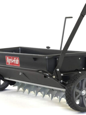 Agri-Fab 45-0543-AMZ 100 lb. Tow-Behind Lawn & Garden Spiker/Seeder/Drop Spreader for Seed,Fertilizer, Salt, Ice Melt; Designed to Pull Behind Lawn & Garden Tractors