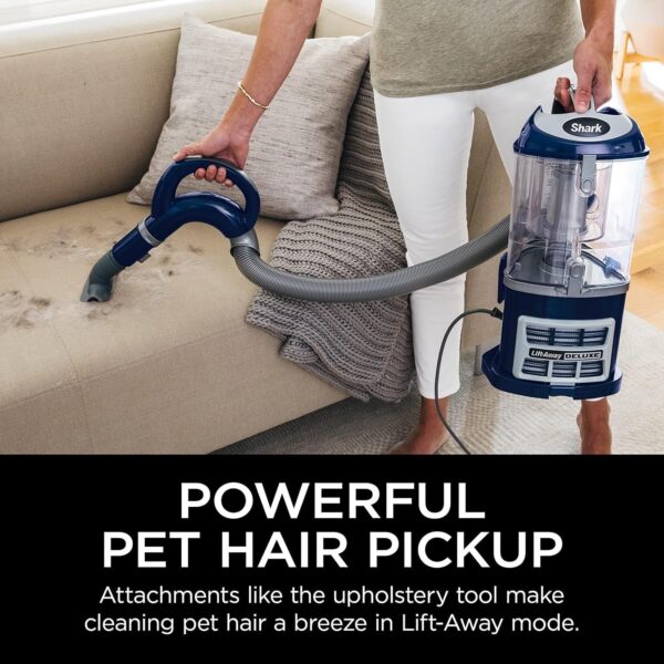 Rotator Pet Pro Lift-Away ADV Upright Vacuum with HEPA Filter, DuoClean PowerFins HairPro and Odor Neutralizer Technology, Pet Hair Pickup, For Carpets & Hardfloors, Dark Grey, LA555