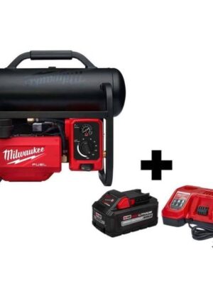 Milwaukee M18 FUEL 18-Volt Lithium-Ion Brushless Cordless 2 Gal. Electric Compact Quiet Compressor Kit W/ 8.0 Ah Battery Charger