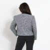 Black white wool blazer