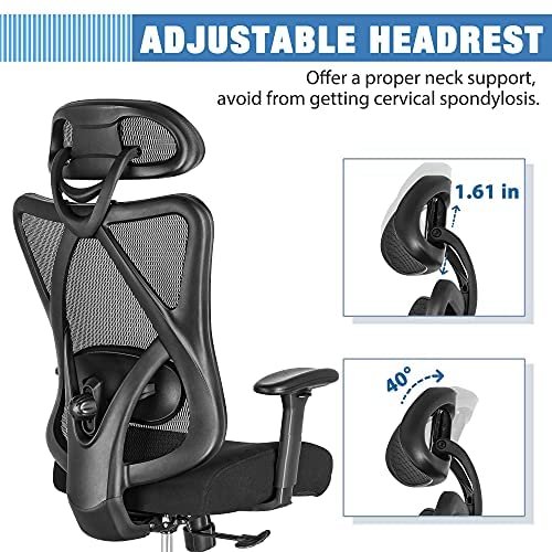 87dd7ef6bbb14fd2bca47b6512f31c2e Ergonomic Office Chair, Mesh Computer Desk Chair , High Back Executive Task Chair