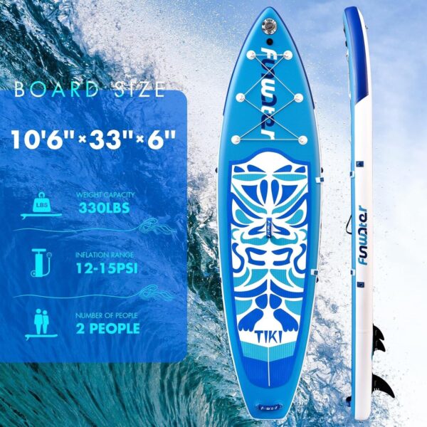 87ee3325e41040d5a112c04e6b7b8675 FunWater Inflatable Ultra-Light Stand Up Paddle Board for All Skill Levels with Premium SUP Paddleboard Accessories,Non-Slip Comfort Deck for Youth & Adults