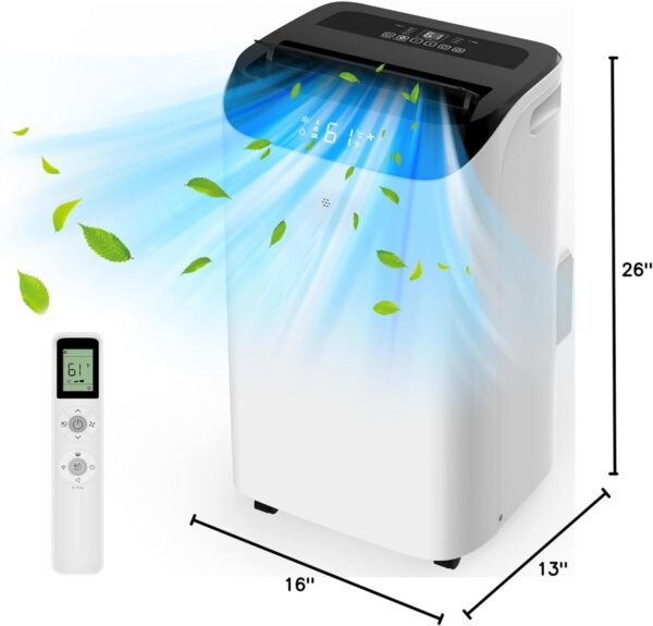 881d7812d42b4498a6b8058131672e21 14000 BTU Portable Air Conditioners with Remote Control, 3-in-1 Free Standing Cooling AC Unit with Fan & Dehumidifier, Cools Room up to 700 sq.ft, Smart/Sleep Mode,3 Speed,Auto Swing,24H Timer