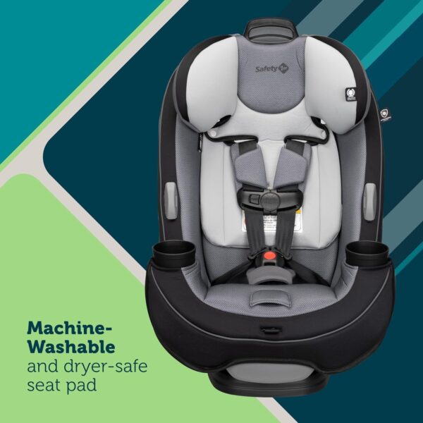 Grow and Go All-in-One Slim Convertible Car Seat, Rear Facing, 5-40 lbs, Forward Facing (30–65 lbs), High Back Booster Seat 40-100 pounds, Aqua Pop