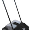 Walk-Behind Outdoor Hand Push Floor Sweeper – 5.25 Gallon Capacity – 25.5′′ Sweeping Width – Sweeps up to 27,900 ft2 / Hour, Grey