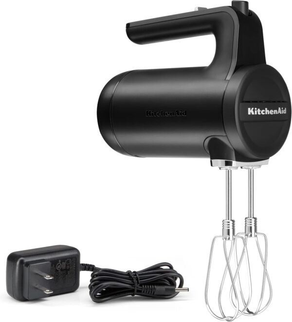 KitchenAid Cordless 7 Speed Hand Mixer – KHMB732, Matte Black