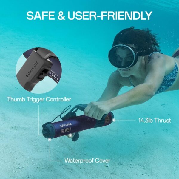 8900e1fc0d7b4760b5bb850c78b9c217 Waydoo Subnado Underwater Scooter Lite, Water Sports Diving Scooter with Removable Handle, Compact and Portable Water Scooter for Adults&Kids, Scuba Diving Snorkeling Sea Scooter Multiple Uses, Blue