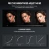 130W RGB LED Video Light APP/2.4G Control 17 Effects, 2500-7500K 19800lux/1m COB Continuous Lighting Output with CRI97/TLCI98 4 Dimming Curves, Spotlight for Studio Shoots, FS150C