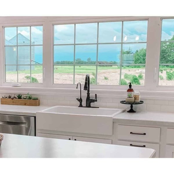 89358697694043fbbd0f8833a19f9f75 SINKOLOGY Josephine 34 in. 1-Hole Quick-Fit Farmhouse Apron Front Drop-in Single Bowl Crisp White Fireclay Kitchen Sink